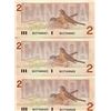 Image 2 : 3 CONSCECUTIVE BANK OF CANADA (TWO DOLLAR BANK NOTE)