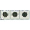 Image 1 : 1969, 1974, 1977 3X CANADIAN SILVER 50 CENT COINS *UNC*