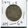 Image 1 : 1872 CNDN SILVER 50 CENT PC