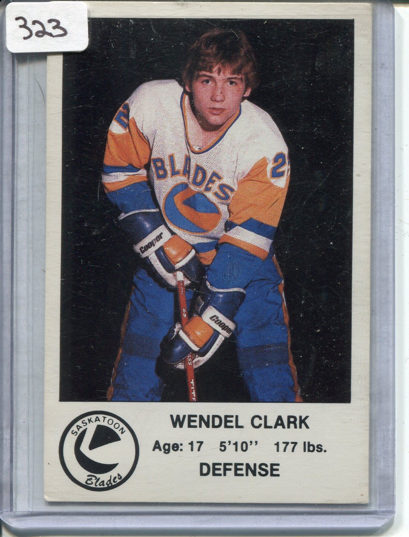 1983 RARE *WENDEL CLARK* (SASKATOON BLADES HOCKEY CARD)