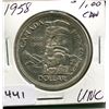 Image 1 : 1958 CNDN SILVER DOLLAR *BRITISH COLUMBIA*