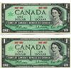 Image 1 : 2 CNDN $1 BANK NOTES (CENTENNIAL) *UNCIRCULATED*