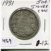 Image 1 : 1931 CNDN SILVER 50 CENT PC