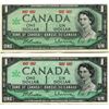 Image 1 : 2 CNDN $1 BANK NOTES (CENTENNIAL) *UNCIRCULATED*