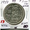 Image 1 : 1958 CNDN SILVER DOLLAR (BRITISH COLUMBIA)