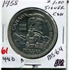 Image 1 : 1958 CNDN SILVER DOLLAR (BRITISH COLUMBIA)