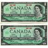 Image 1 : 2  - 1967 CNDN $1 BANK NOTES (CENTENNIAL) *UNCIRCULATED*