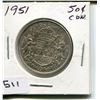 Image 1 : 1951 CNDN 50 CENT PC. *SILVER*