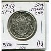 Image 1 : 1953 CNDN 50 CENT PC. *SILVER SF-LD*