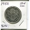 Image 1 : 1958 CNDN 50 CENT PC. *SILVER*