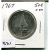 Image 1 : 1967 CNDN 50 CENT PC. *SILVER*
