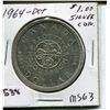 Image 1 : 1964 CNDN DOLLAR *SILVER, DOT*