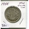 Image 1 : 1955 CNDN 50 CENT PC *SILVER*