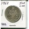 Image 1 : 1963 CNDN 50 CENT PC *SILVER*