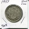 Image 1 : 1957 CNDN SILVER 50 CENT PC