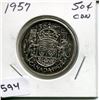 Image 1 : 1957 CNDN 50 CENT PC *SILVER*