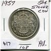 Image 1 : 1957 CNDN 50 CENT PC *SILVER*
