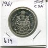 Image 1 : 1961 CNDN 50 CENT PC *SILVER*