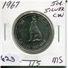 Image 1 : 1967 CNDN 50 CENT PC *SILVER*