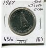 Image 1 : 1967 CNDN 50 CENT PC *SILVER*