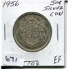 Image 1 : 1956 CNDN 50 CENT PC *SILVER*