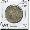 Image 1 : 1961 CNDN 50 CENT PC *SILVER*