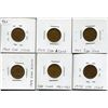 Image 1 : LOT OF 6 ONE CENT PCS (5 CNDN *1943, 47 (2), 58, 67), (1 U.S.A *1934*)