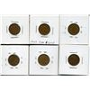 Image 2 : LOT OF 6 ONE CENT PCS (5 CNDN *1943, 47 (2), 58, 67), (1 U.S.A *1934*)