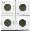 Image 1 : LOT OF 4 TWENTY FIVE CENT PCS *1980, 81, 89, 90*