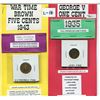 Image 3 : LOT OF 2 COINS 1943 FIVE CENT PC *BROWN* & 1935 ONE CENT PC *FULL CROWN ON KING'S HEAD*