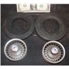 Image 1 : CAR RIMS & TIRES ANTIQUE FILMING MINIATURE MATCHED PAIR