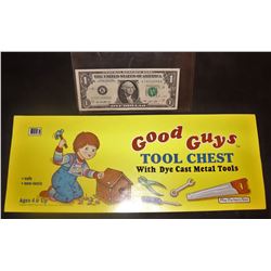 CHILD'S PLAY GOOD GUYS TOOL CHEST STICKER RAREST OF THE STICKERS!