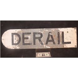 ZZ-CLEARANCE DERAIL ANTIQUE TRAIN MOVIE SIGN PRODUCTIONS UNKNOWN