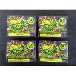 4 New boxes of BANG POPS! /throw em or drop em BIG BANG! 50 per box