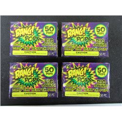 4 New boxes of BANG POPS! /throw em or drop em BIG BANG! 50 per box