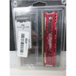 Ballistix Sport Memory Kit 4gb DDR4 2400 UDIMM 1 x 4gb sport series