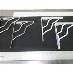 Shelf Brackets 7 x 8" 1 pair white 1 pair nickel