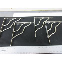 4 Shelf Brackets 7 x 8" Nickel
