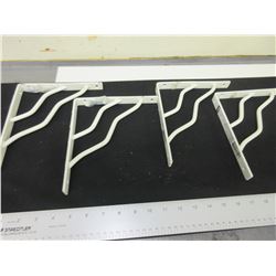 4 Shelf Brackets 7 x 8" White