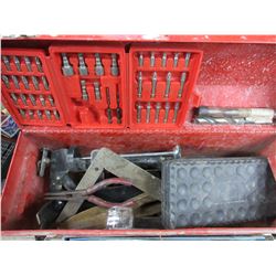 Mastercraft metal toolbox with tools / sockets/ bit set / pliers and more