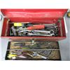 Image 1 : Red Metal Toolbox full of Assorted tools & Misc.
