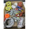 Image 1 : FLAT FULL of Quick Pins / Wire / Marker tape / Tape measure and more
