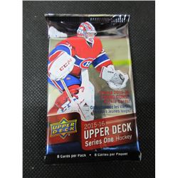1 New pack Factory sealed Upper Deck 2015/16 series one Hockey cards
