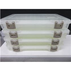 4 New Plano Tackle/Fishhook Storage Trays with adjustable dividers