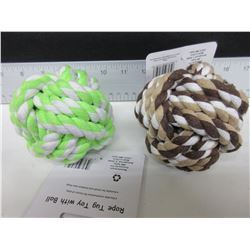 2 Braided Rope Balls for your pet