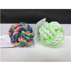 2 Braided Rope Balls for your pet