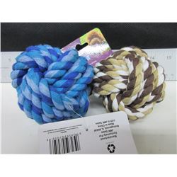 2 Braided Rope Balls for your pet