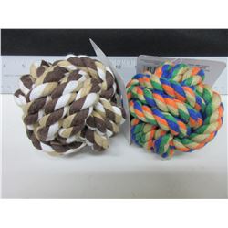 2 Braided Rope Balls for your pet