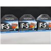 Image 1 : 3 New packs of 4 Force F:5 Razor Blades Cartridges with lube strip
