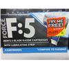 Image 2 : 3 New packs of 4 Force F:5 Razor Blades Cartridges with lube strip